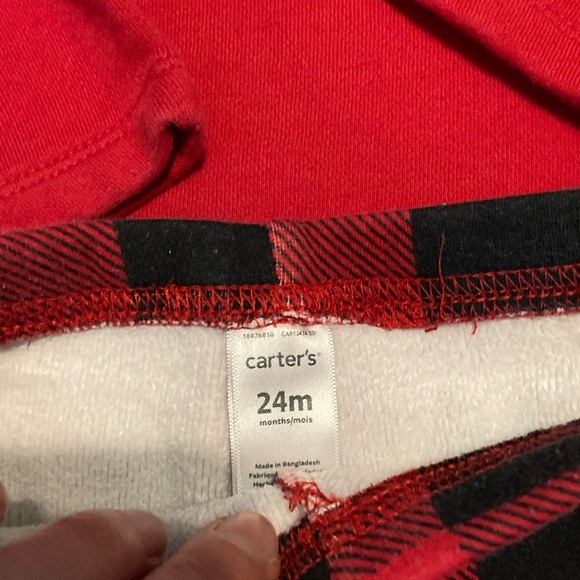 Carter's Red and Black Plaid Kids Matching Set - Picture 3 of 6